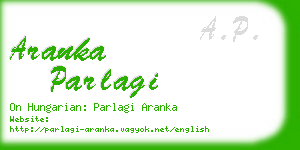 aranka parlagi business card